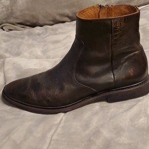 Dark brown frye Chelsea boots